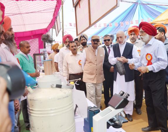 Vice Chancellor and Chief guest visited the stalls in Pashu Palan Mela on 20-09-2018